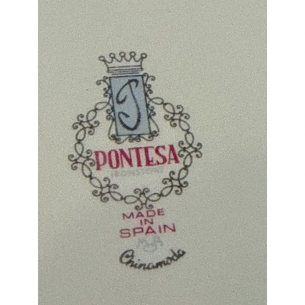 Pontesa Chinamoda Vintage Ironstone Oval Floral Serving Platter Made in Spain